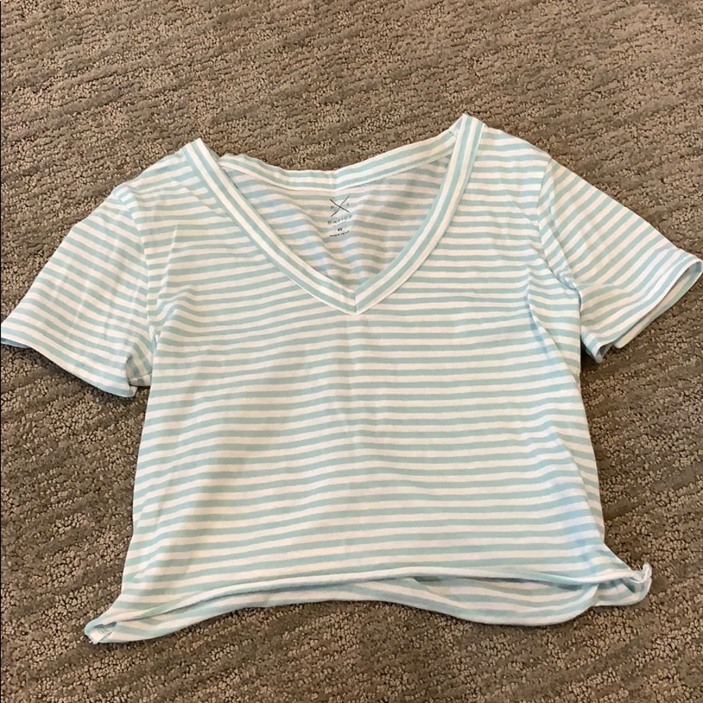 Striped v-neck